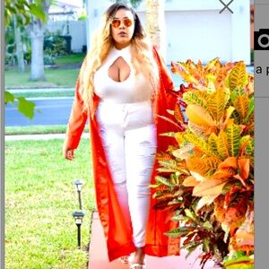 Plus size Silk Floor length kimono